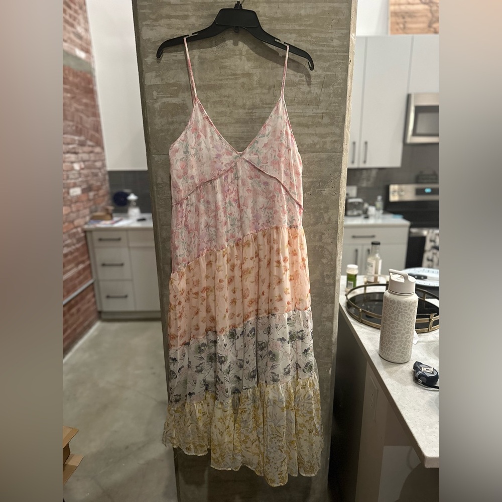 Stitch drop multi colored dress